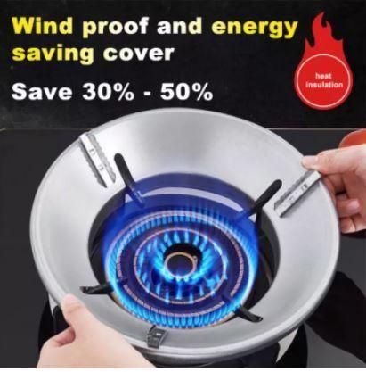 Gas Stove Cover Disk-Windshield Bracket Gas Stove Energy Saving Cover Disk