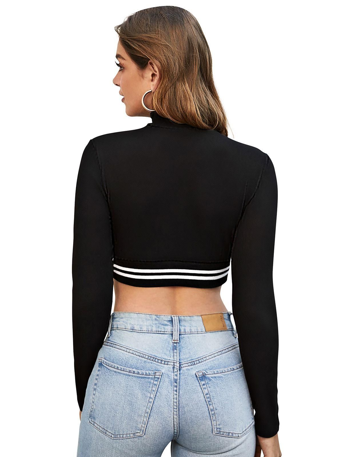 Women's  Crop Top with Full Sleeves