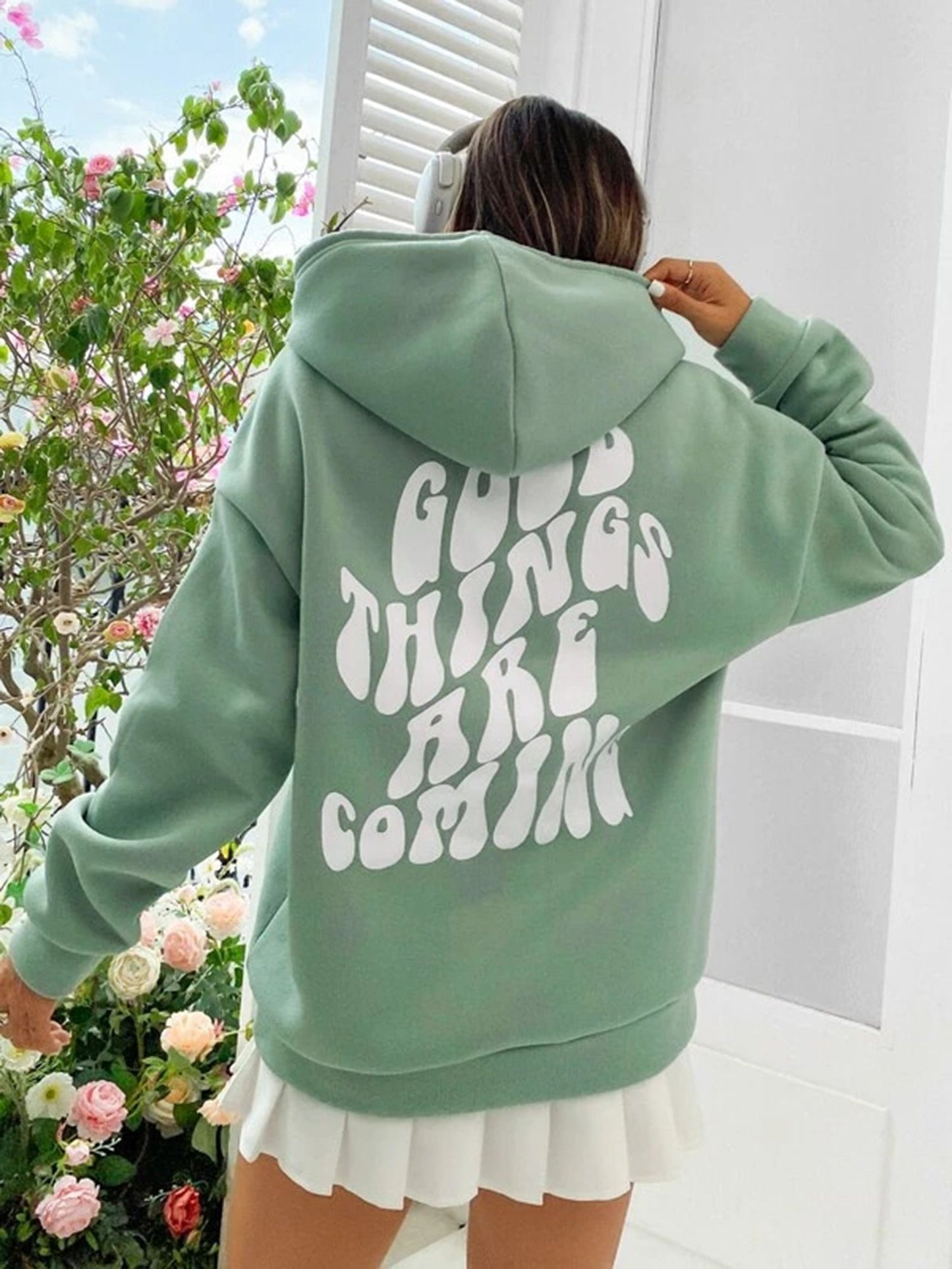 Oversized Long Sleeve Women's Sweatshirt