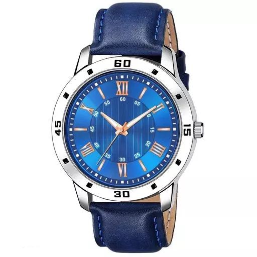 Men's Leather Analog Watch