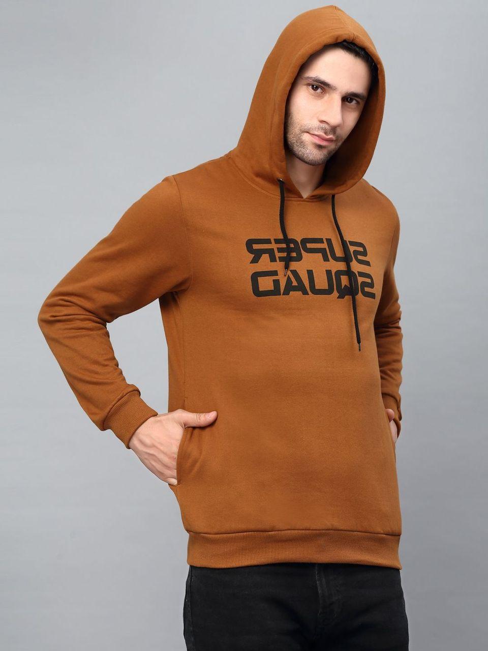 Men Fleece Printed Full Sleeves Regular Fit Sweatshirts