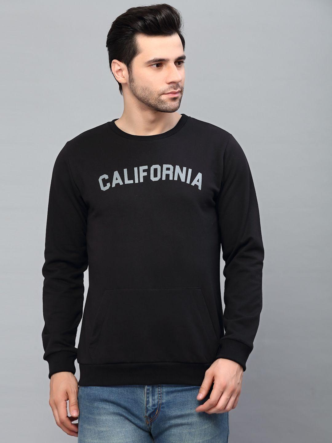 Men Fleece Printed Full Sleeves Regular Fit Sweatshirts