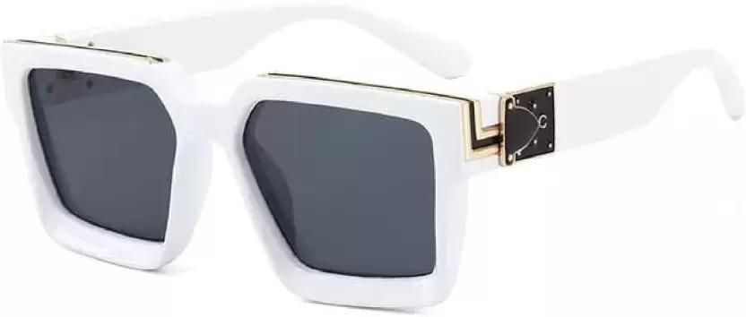 Unisex Rectangular Over-sized  Signature Sunglasses