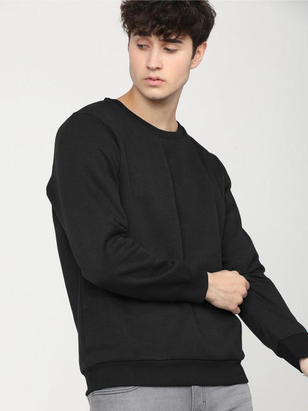 Cotton Solid Full Sleeves Regular Fit Men's Sweatshirt