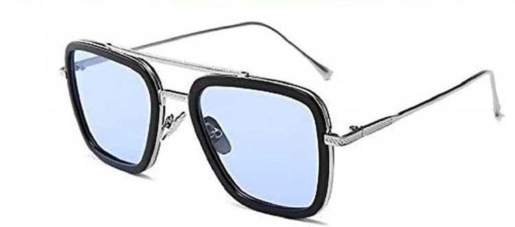 Unisex Signature Square Sunglasses (Silver Frame)