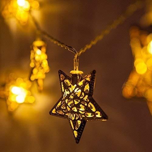 Metal Star LED Fairy String Lights 14 Metal Star