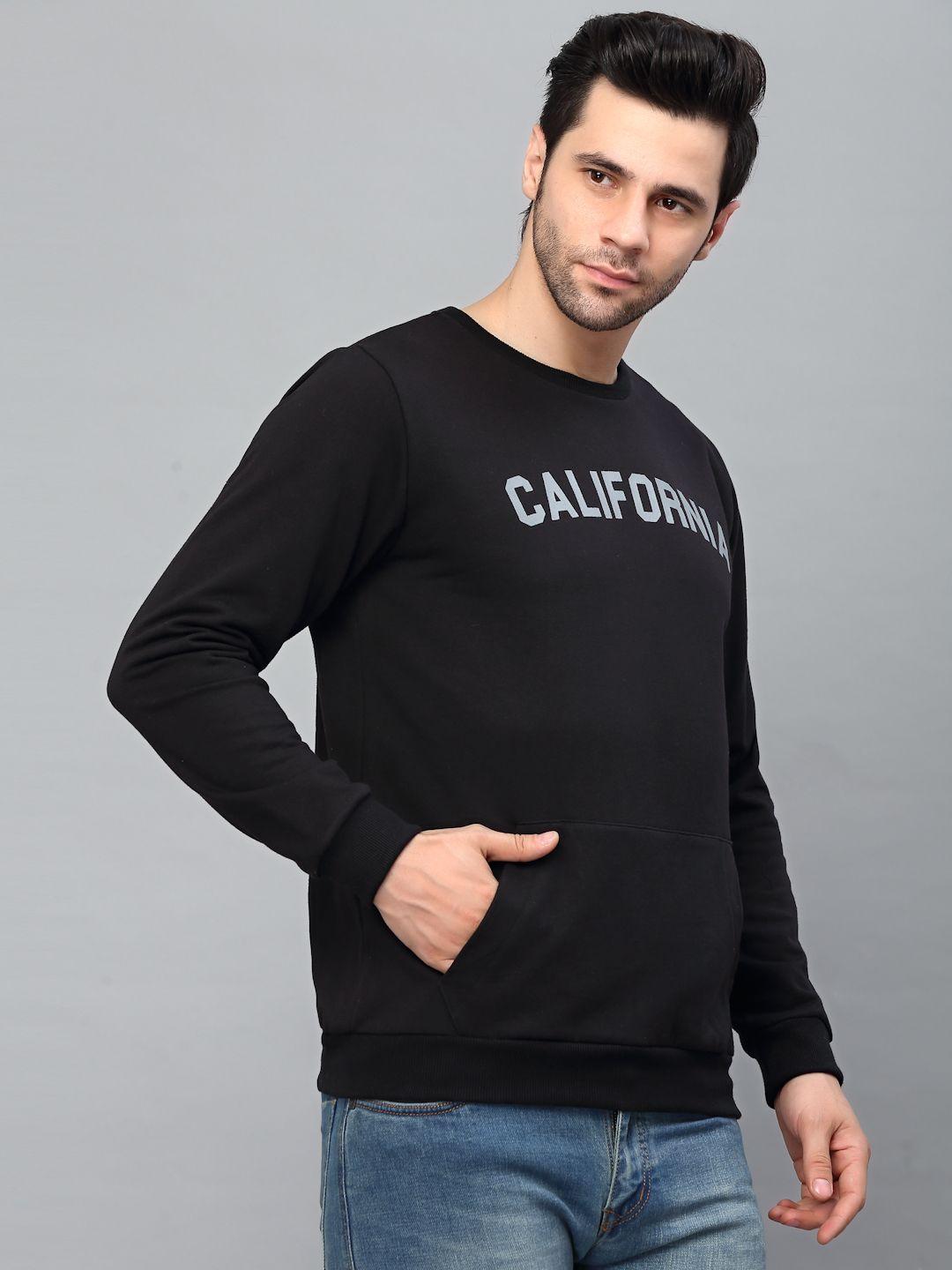 Men Fleece Printed Full Sleeves Regular Fit Sweatshirts