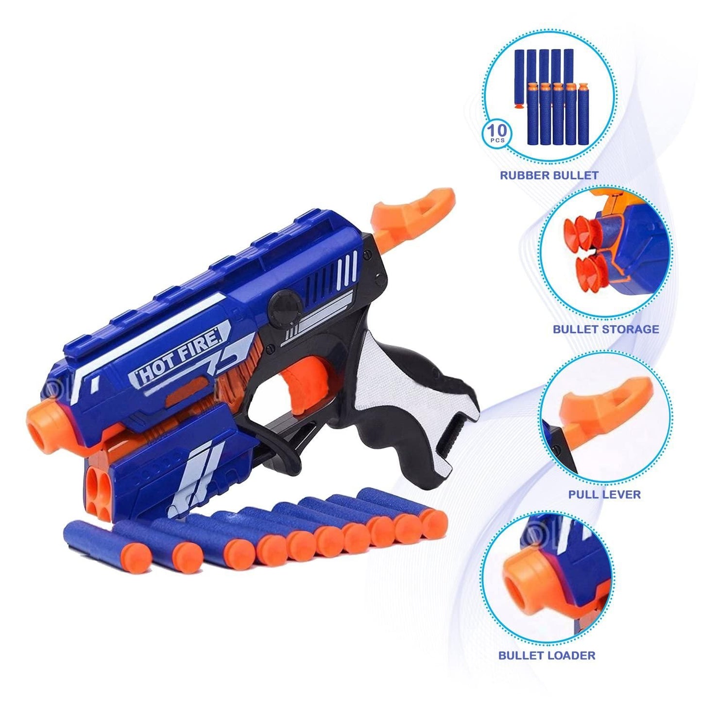 Hot Fire Blaze Storm Foam Blaster Toy Gun