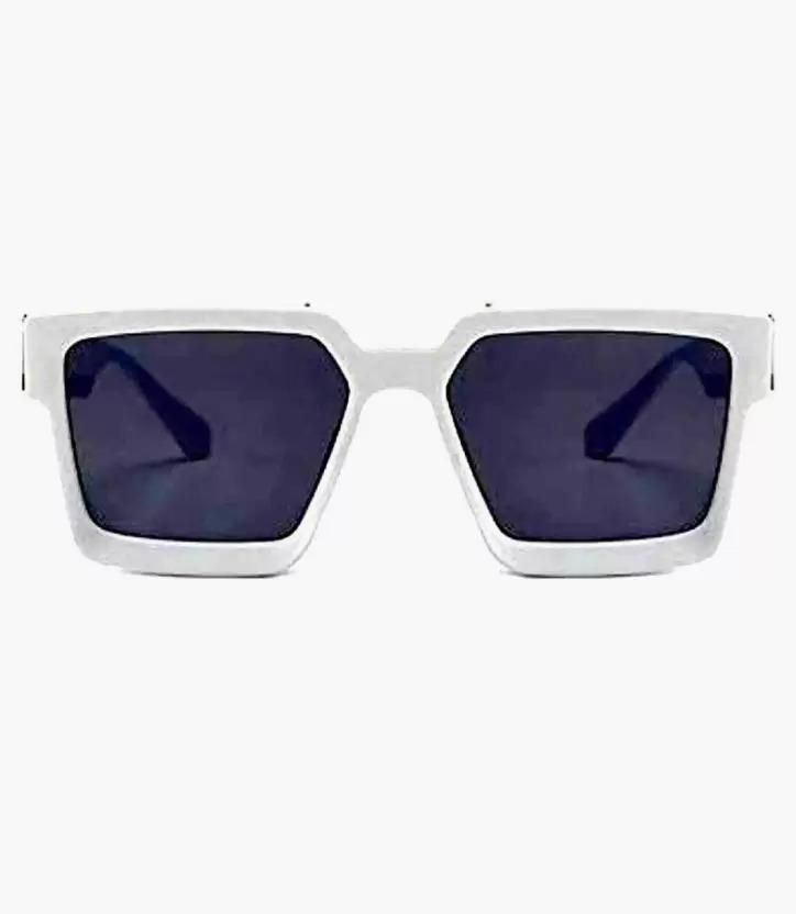 Unisex Rectangular Over-sized  Signature Sunglasses