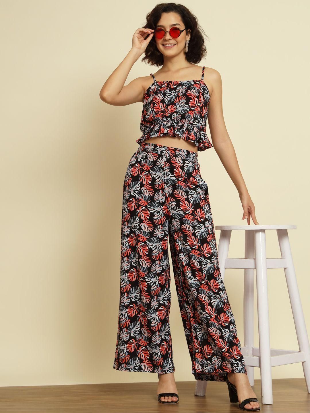 Black Leaf Printed Co-ord Set