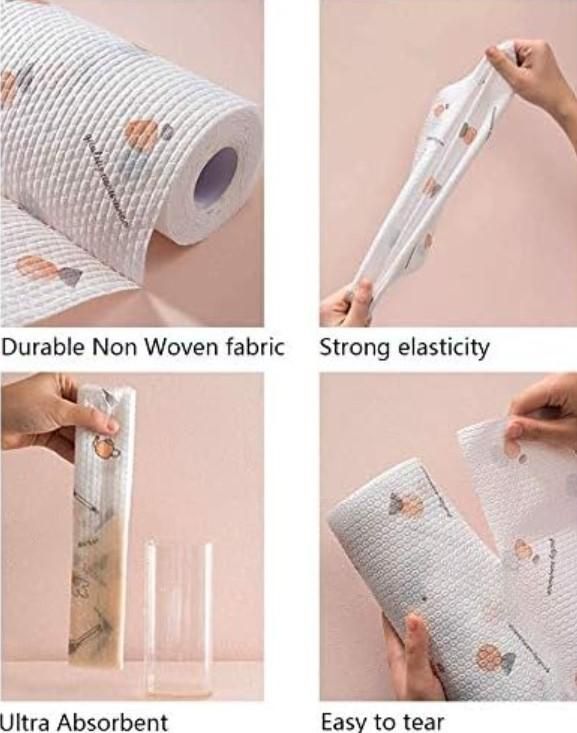 Non-Woven Reusable and Washable Kitchen Printed Tissue Roll