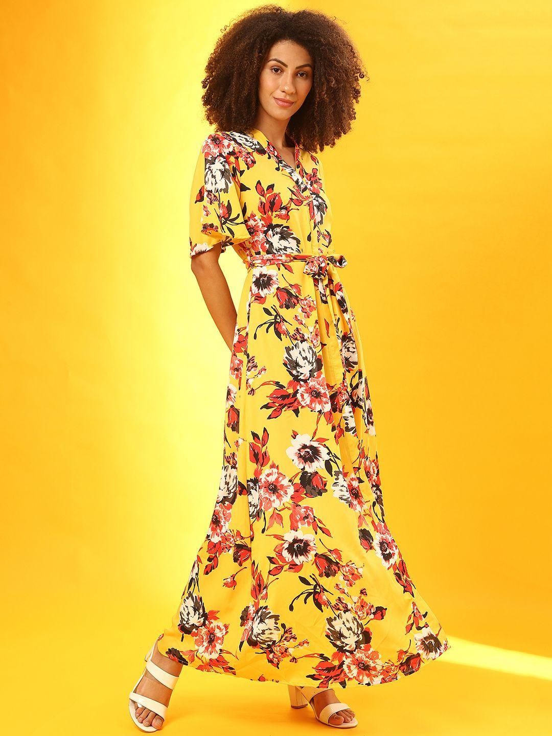 Women's Floral Drop Waist Dress