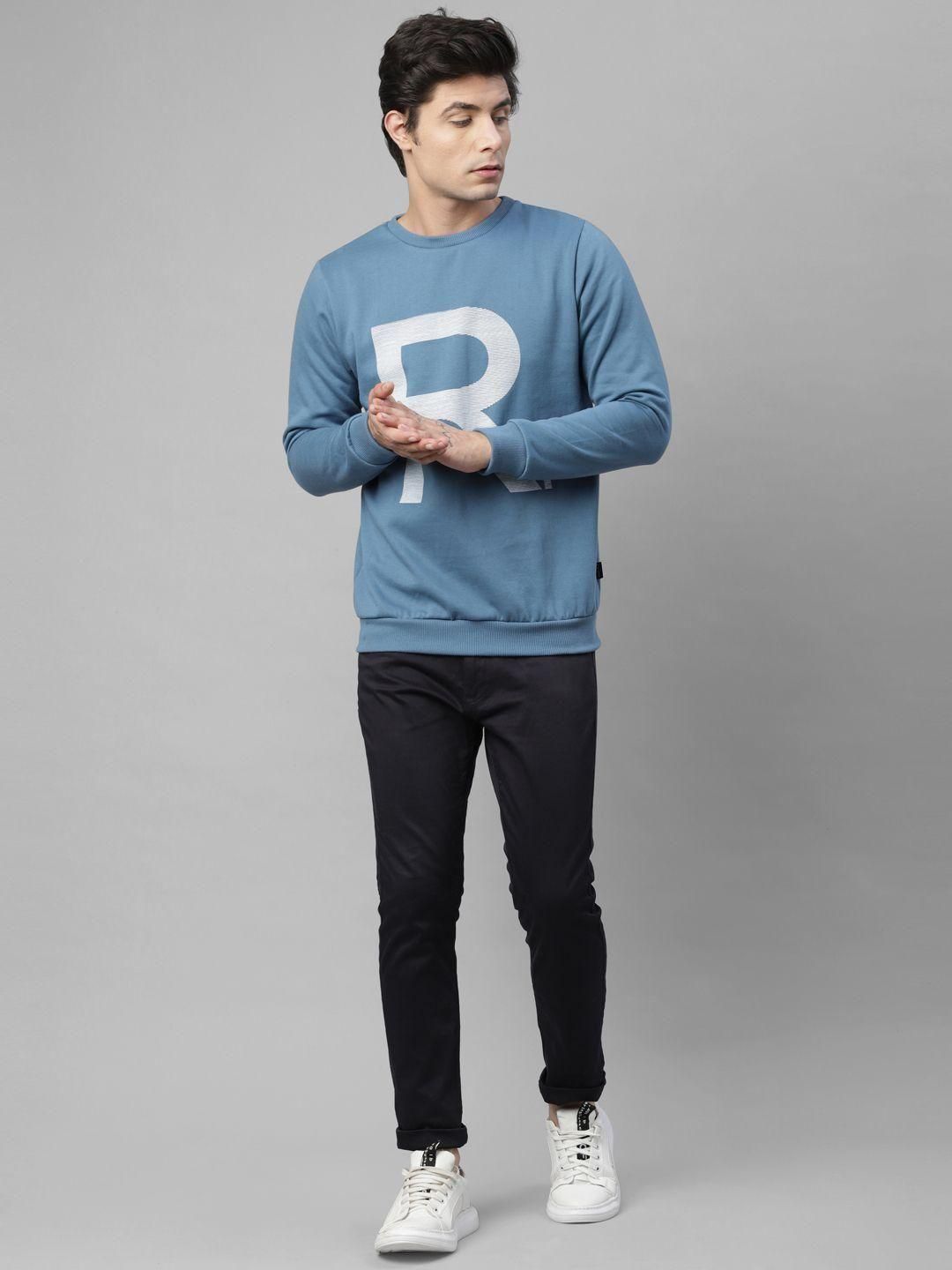 Men Fleece Printed Full Sleeves Regular Fit Sweatshirt