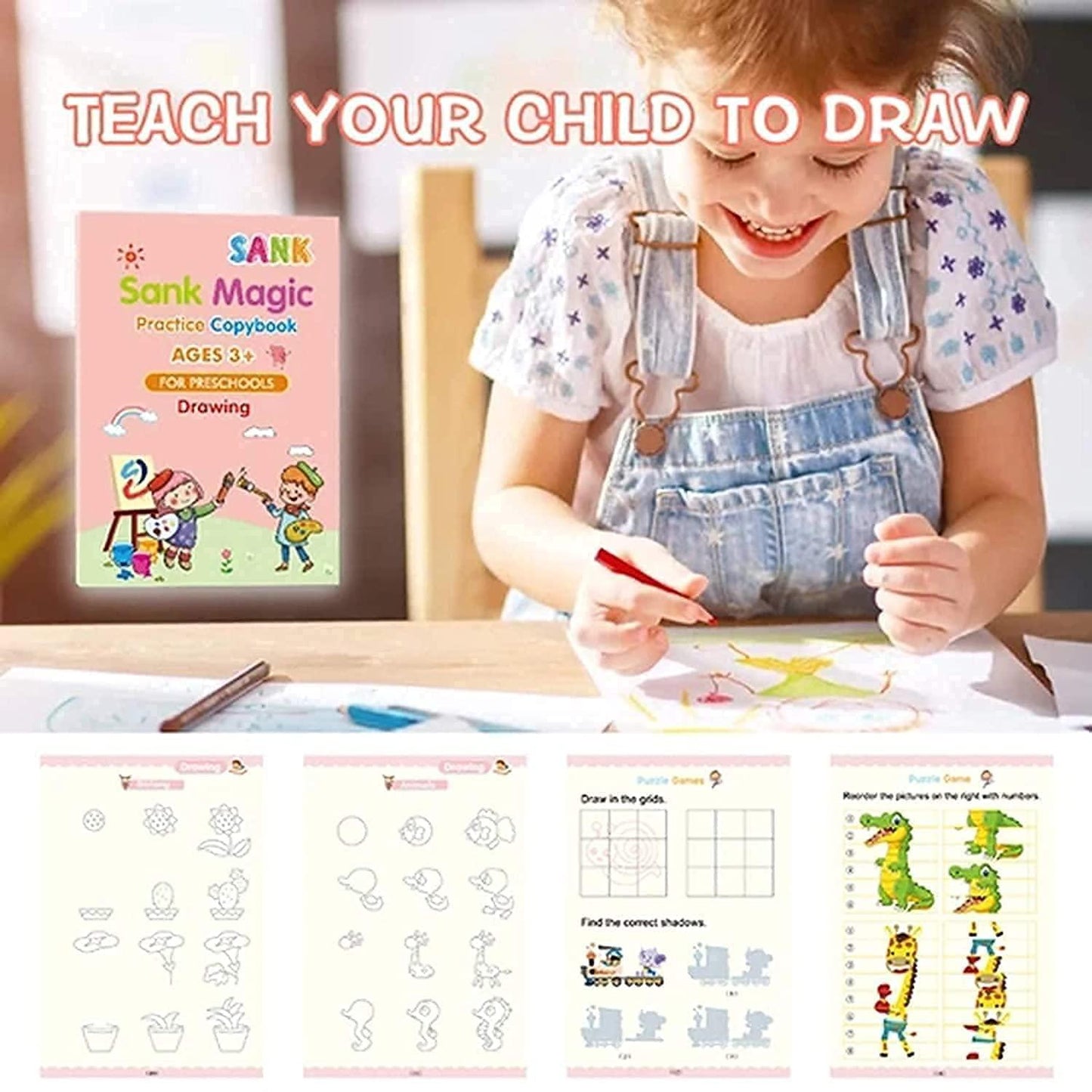 Magic Practice Writing Kids Reusable Learning Copybook