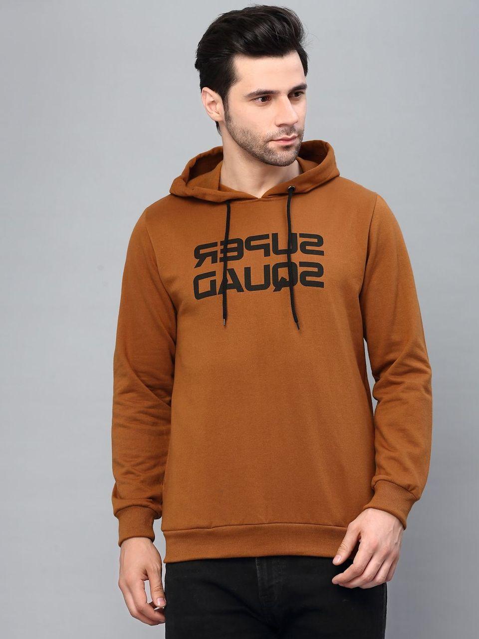 Men Fleece Printed Full Sleeves Regular Fit Sweatshirts