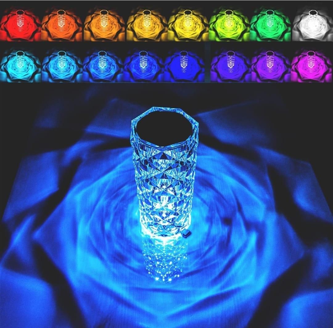 USB Rechargeable With Remote Control Crystal Table Lamp