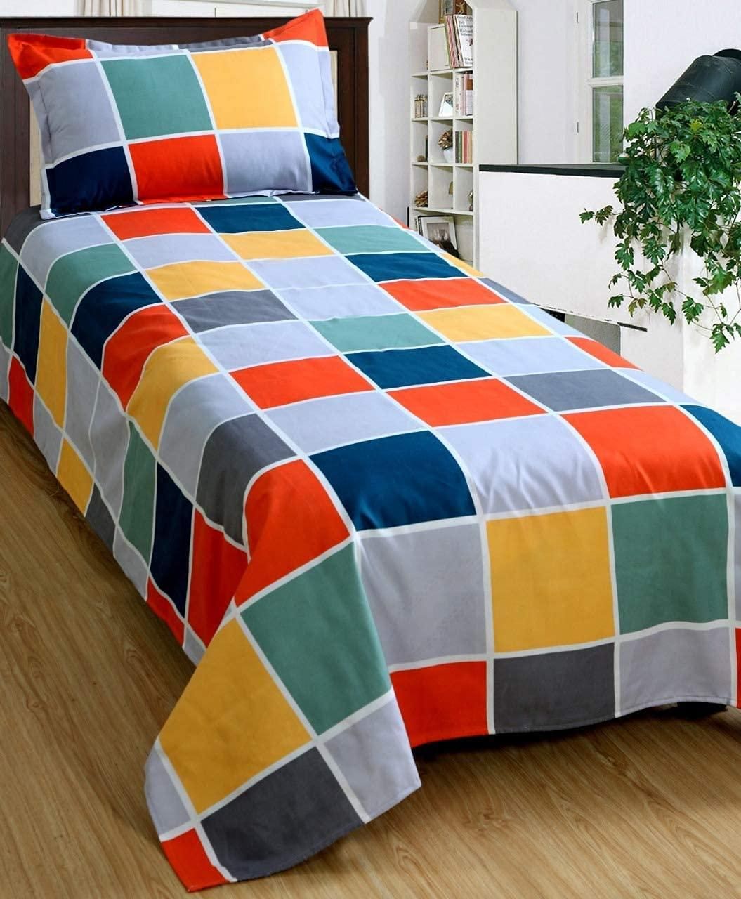 Cotton Elastic Fitted Single Bedsheets