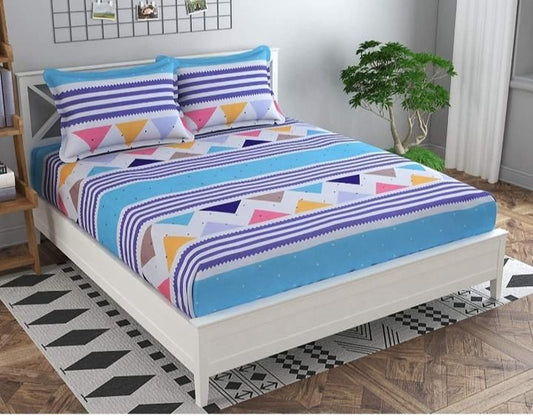 Cotton King Size Elastic Fitted Double Bedsheet