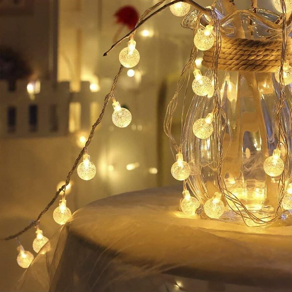 14 LED Crystal Balls String Lights for Home Decoration (Warm White)