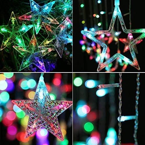 12 Stars 138 LED Curtain lights String fairy lights (Multicolor)