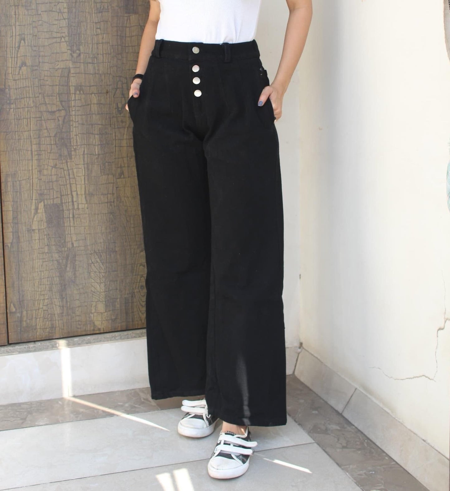 Black Wide Leg Jeans For Women