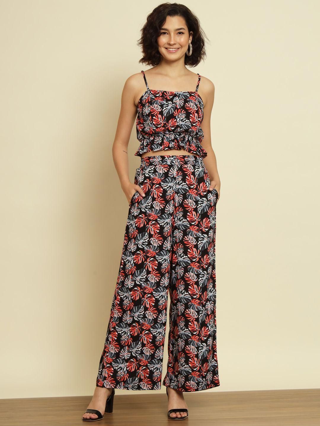 Black Leaf Printed Co-ord Set