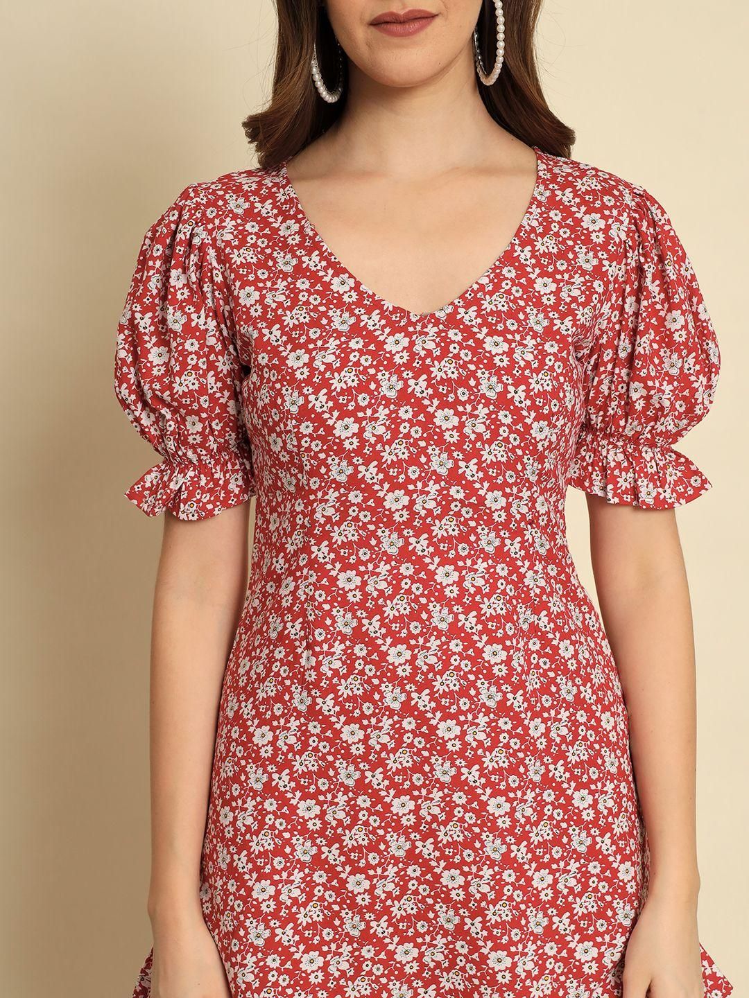 Floral Printed Frill Dress