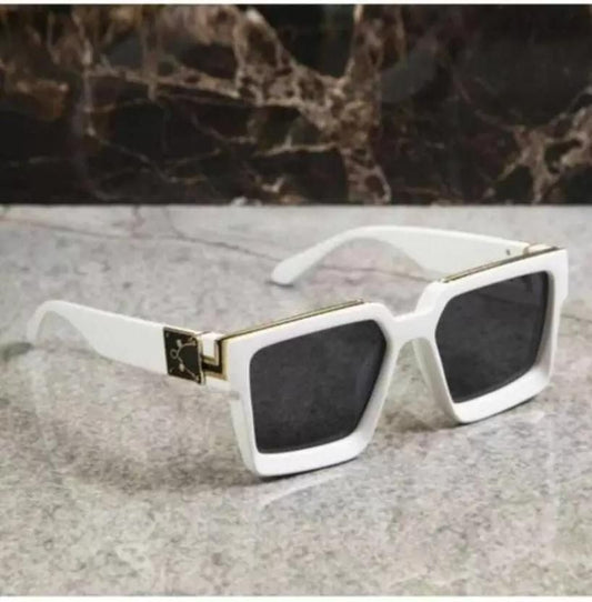 Unisex Rectangular Over-sized  Signature Sunglasses