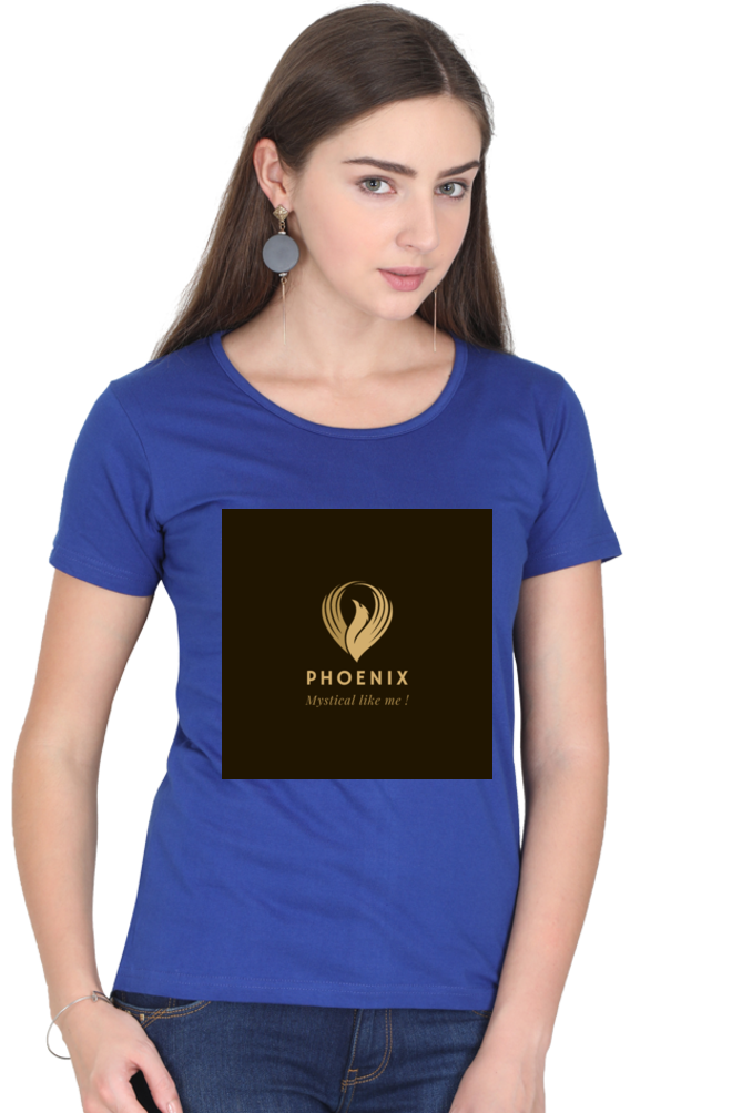 "Embrace Transformation with our Phoenix-Themed Women's T-Shirt!"